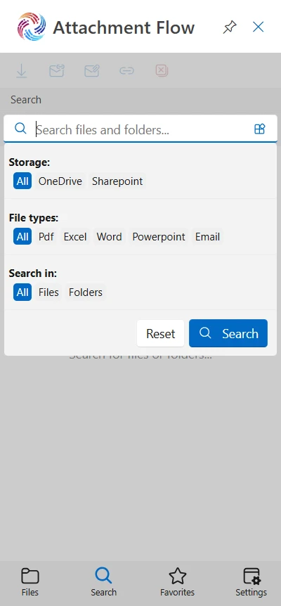 Attachment Flow Search